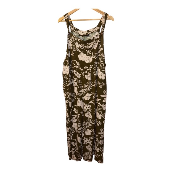Kalokini Hawaii Hibiscus Overalls 3X Wide Leg Jumpsuit - Picture 2 of 5